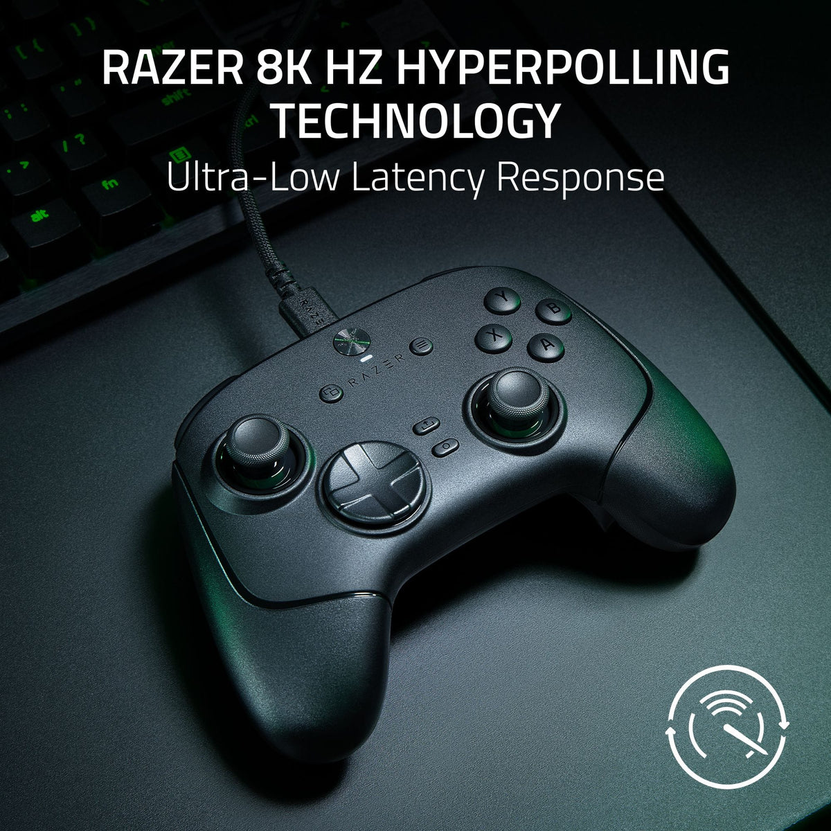 Razer - Wolverine V3 Tournament Edition 8K Wired Gaming Controller with TMR Thumbsticks and Swappable Caps for PC - Black