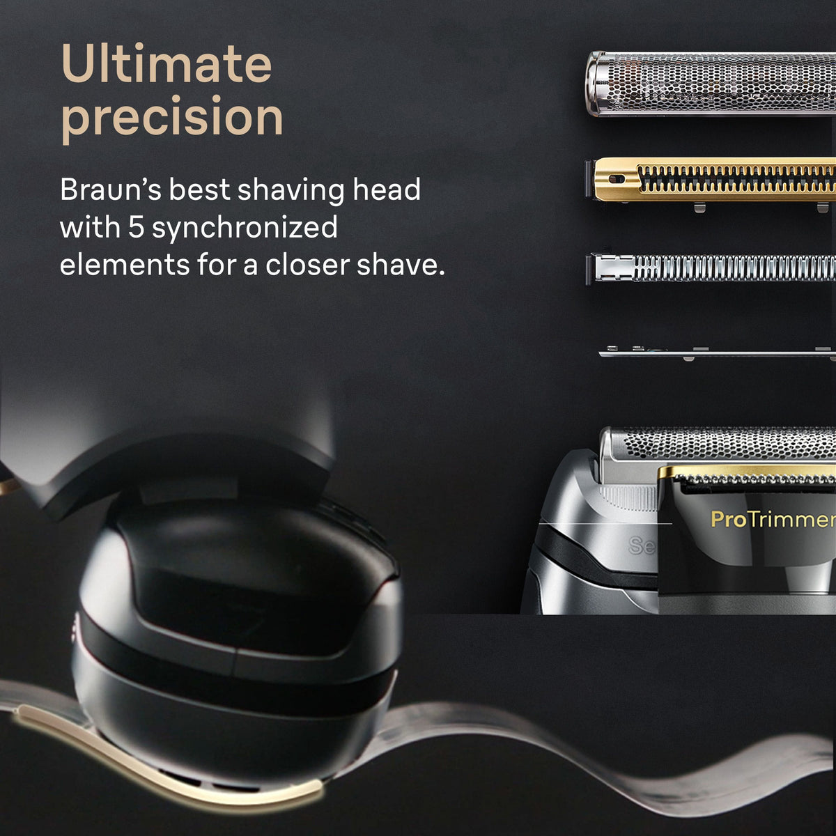 Braun - Series 9 PRO+ Electric Shaver with 6 in 1 SmartCare Center - Silver