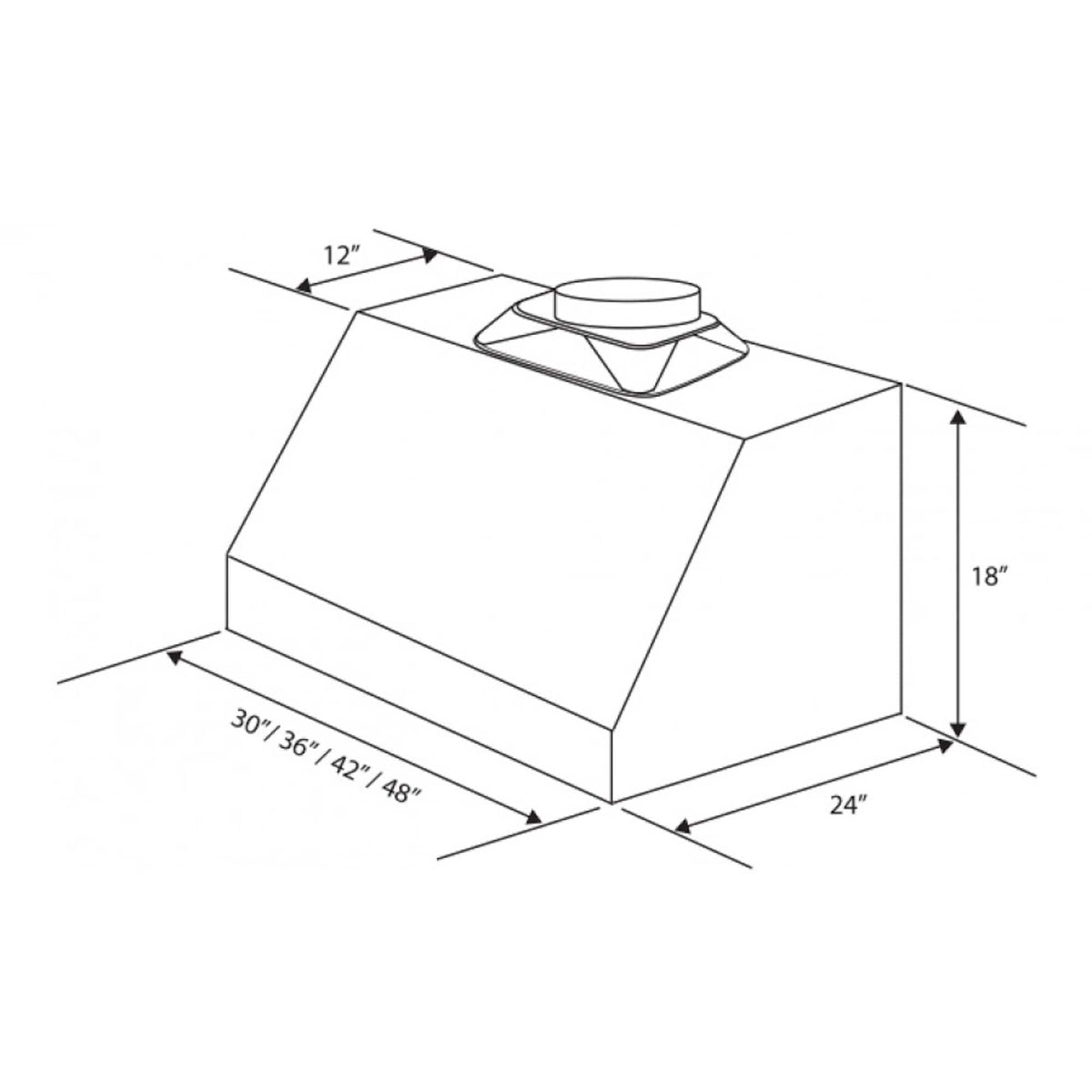 ZLINE - 30 inches - Externally Vented & Convertible - Under cabinet Range Hood - Stainless Steel
