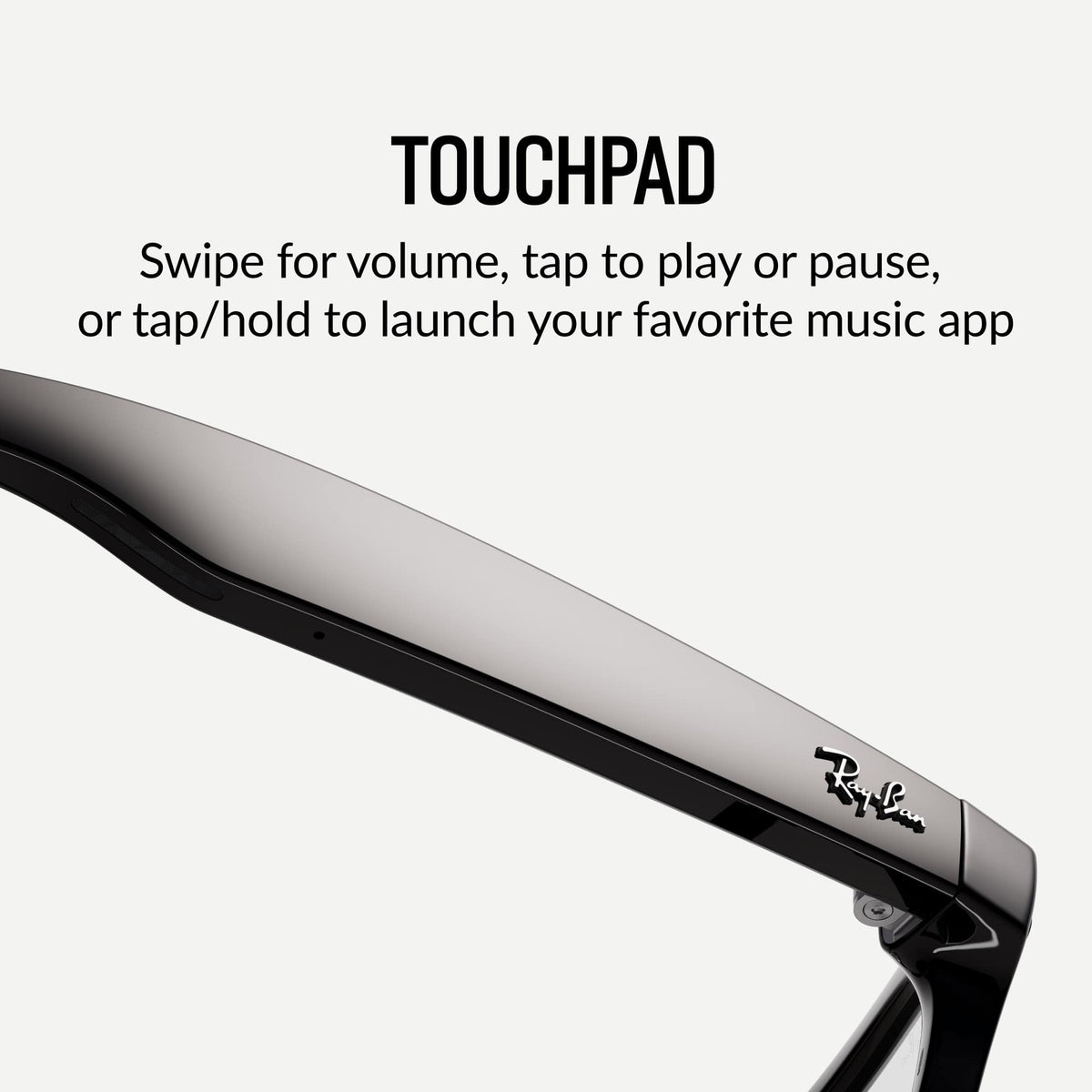 Ray-Ban Meta - Wayfarer (Gen 1) - 12 MP camera — Open Ear Speakers — Meta AI - Polarized Gradient Graphite Lenses - Matte Black