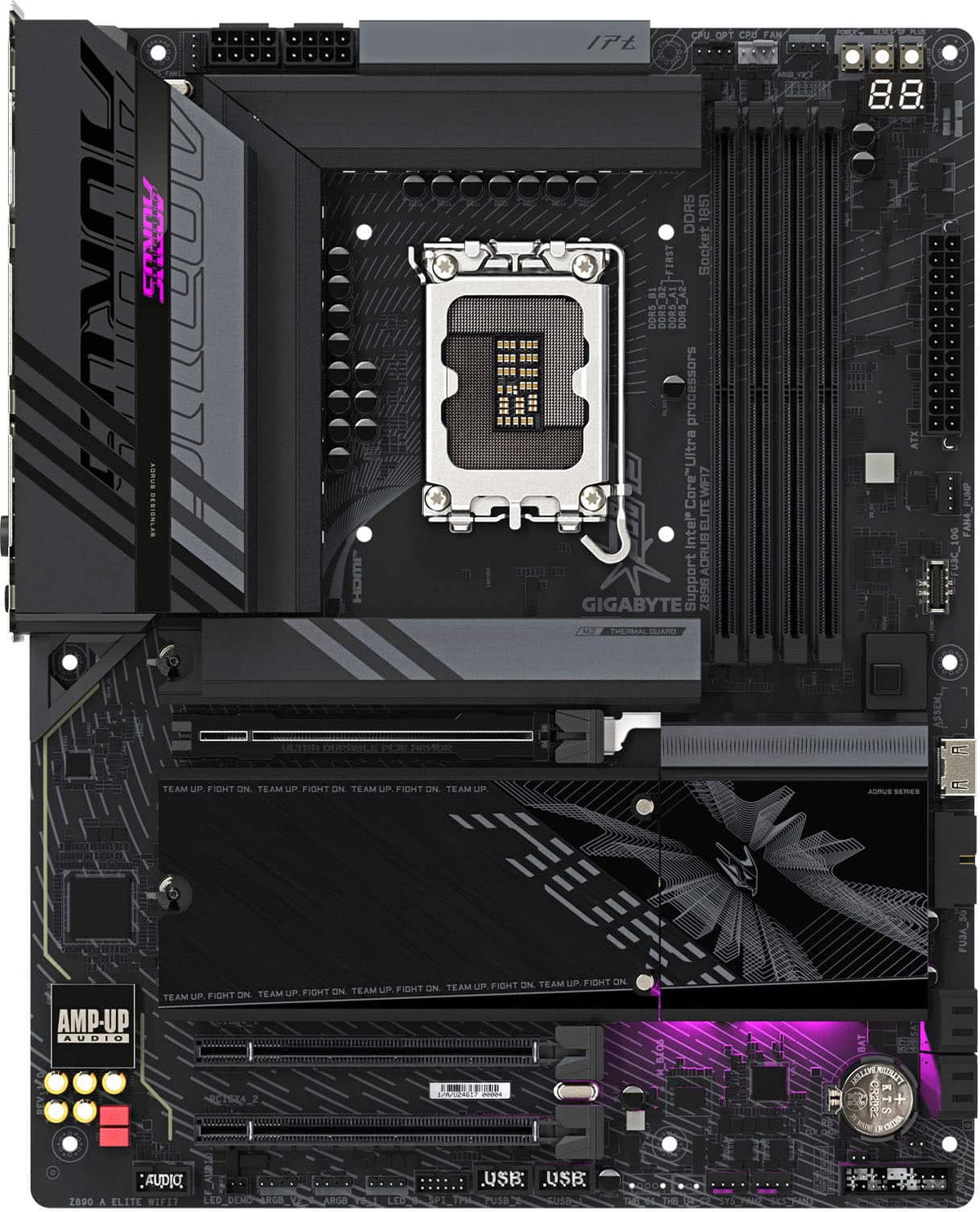GIGABYTE - Z890 AORUS ELITE WIFI7 (Socket LGA 1851) Intel Z890 ATX DDR5 Wi-Fi 7 Motherboard - Black