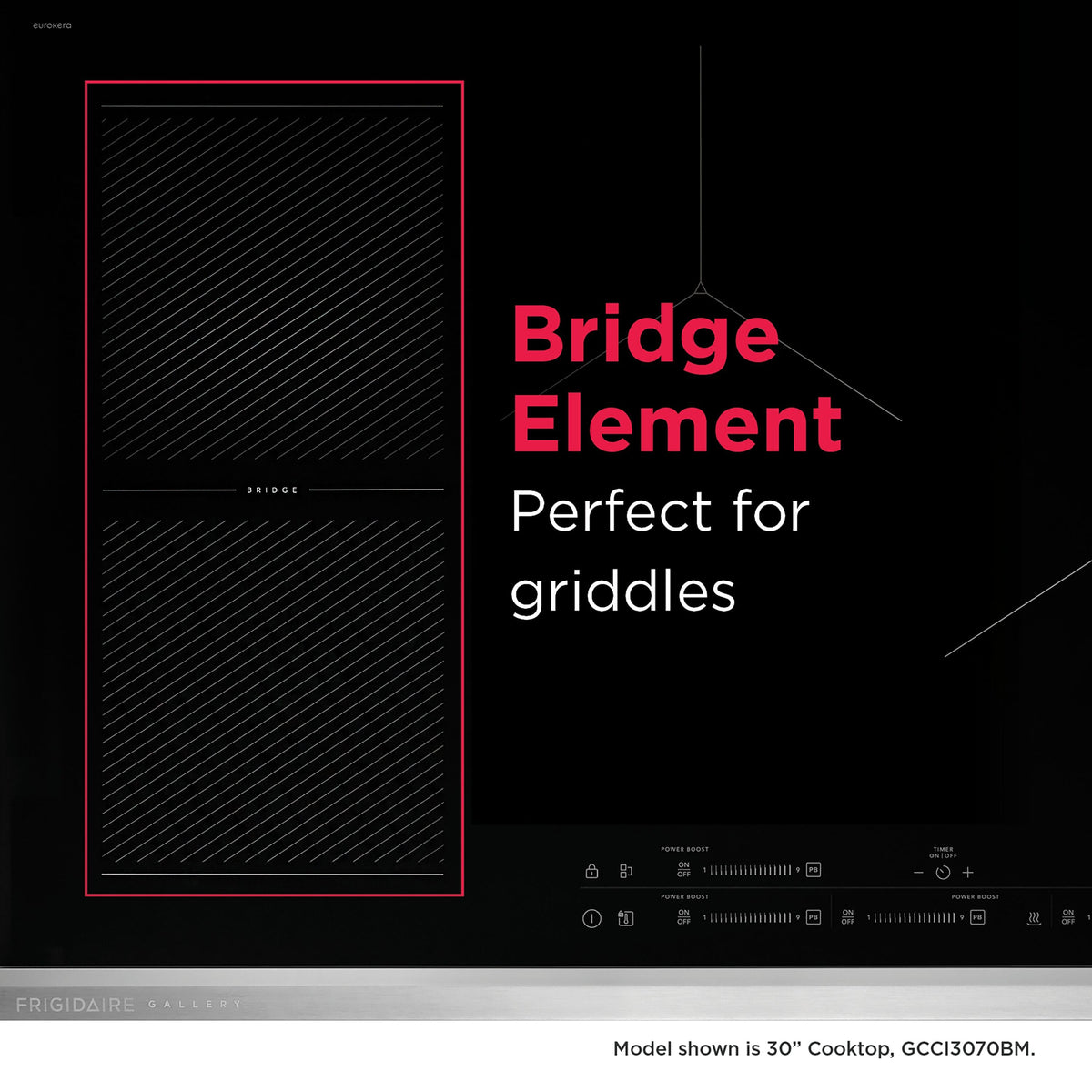 Frigidaire - Gallery 36" Induction Cooktop with MatteGuard and Power Boost - Stainless Steel