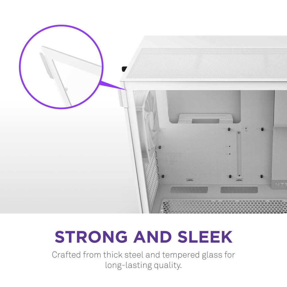 NZXT - H5 Flow RGB 2024 Compact ATX Mid-Tower Airflow PC Case - White