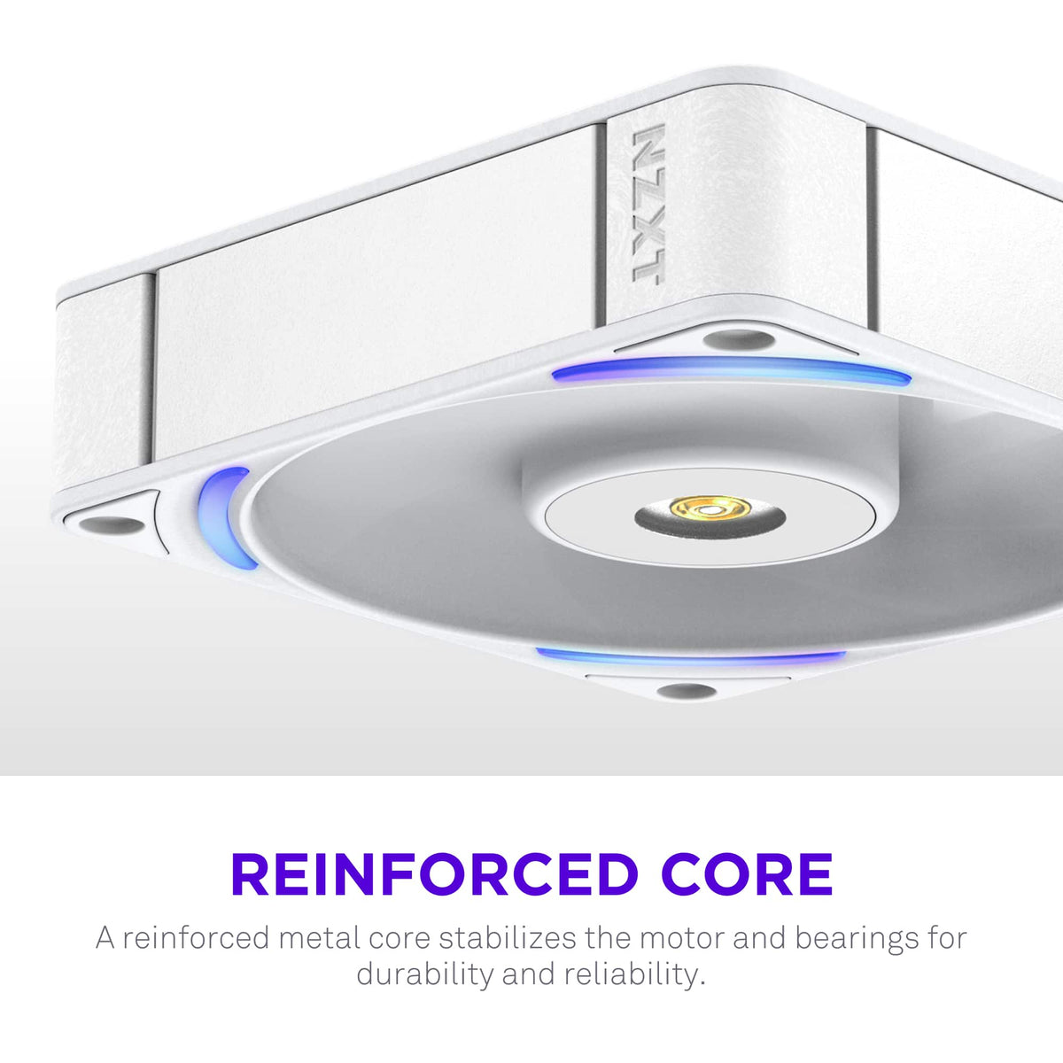 NZXT - F120X Performance Fan - 120mm PWM RGB Computer Case Fan with LCP Frame & Blades - White