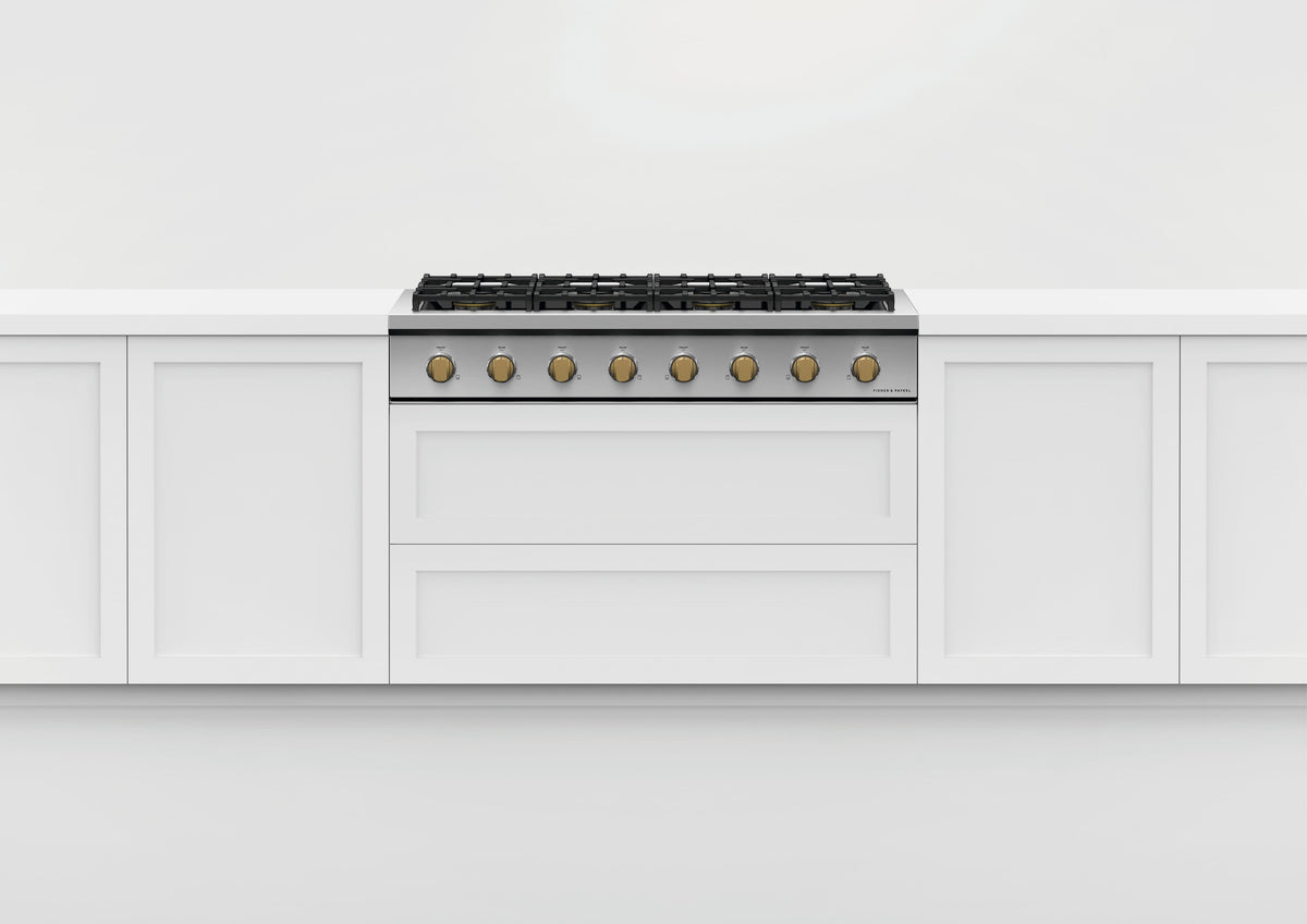 Fisher & Paykel - Pro Rangetop Dial Kit, 48 in, 8 Burner - Brass