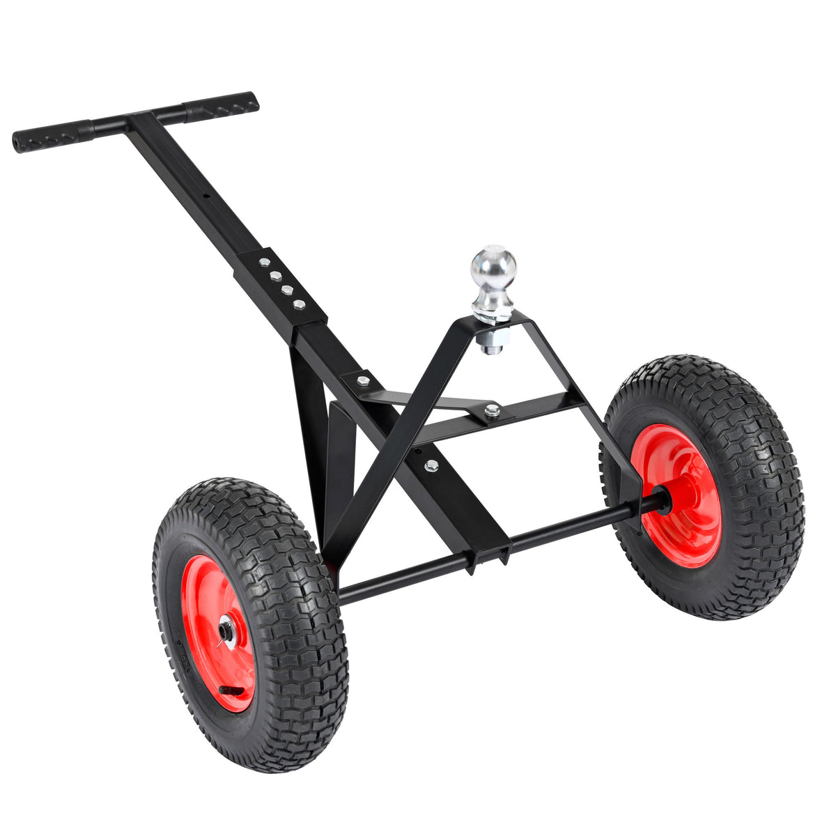 Carro para remolque de servicio pesado con bola de 2" y capacidad de 1000 lb para facilitar la movilidad - Negro