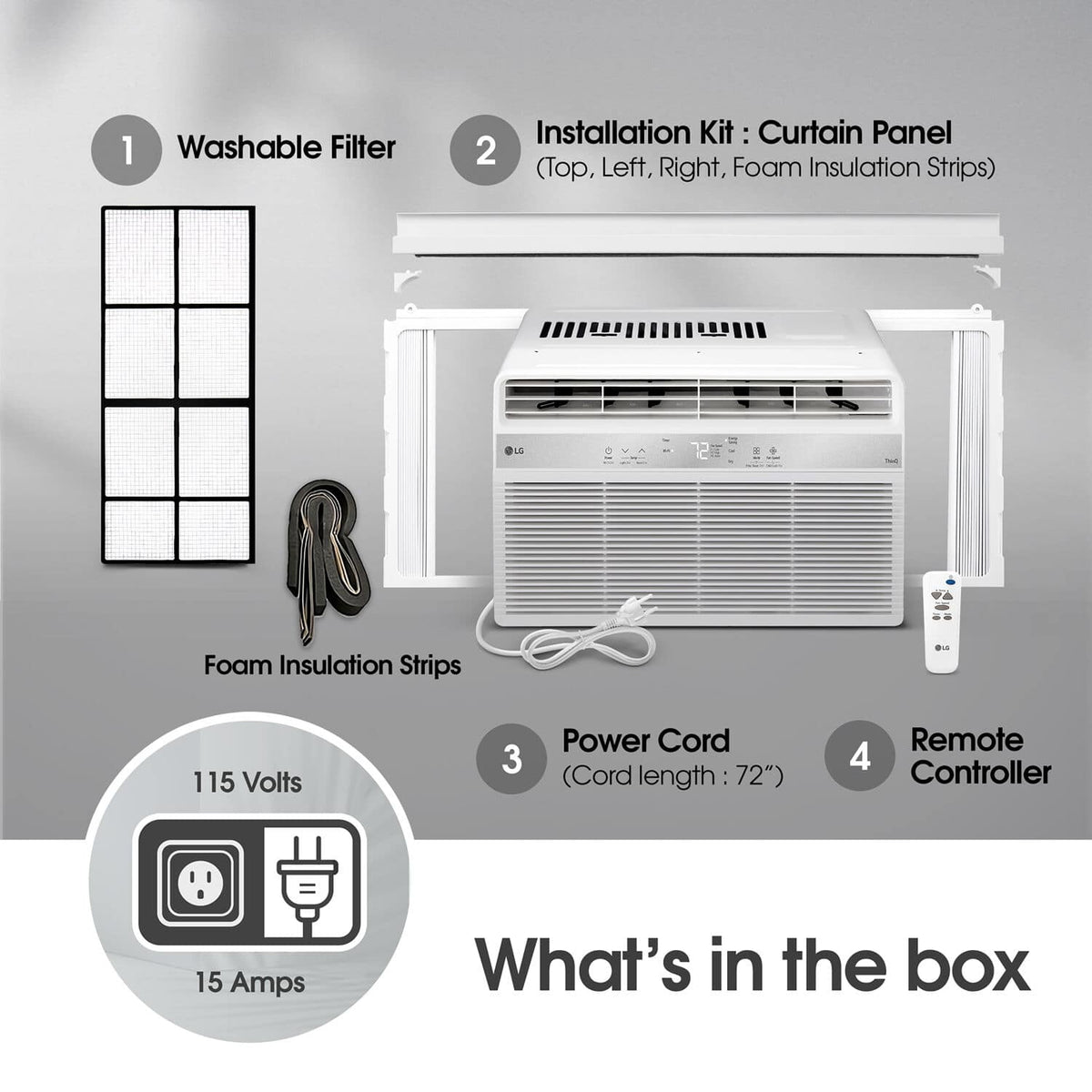 LG - 250 Sq. Ft. 6,000 BTU Window Air Conditioner - White