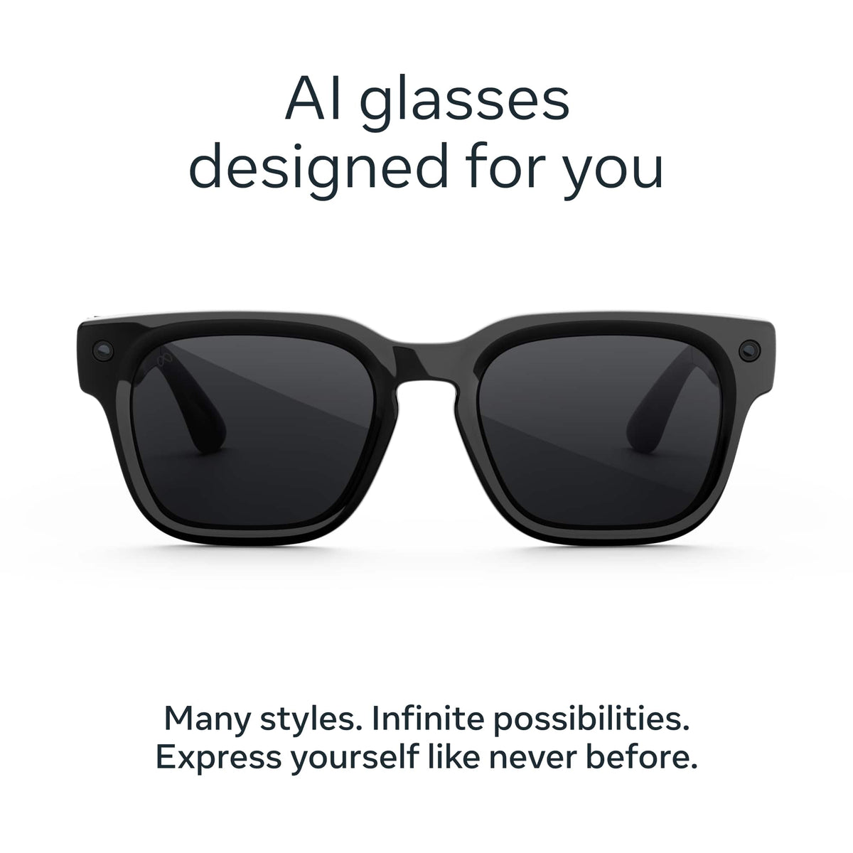 Meta - Fury - AI Glasses-Smart Features like 12MP Camera, Live Translate-3K HD Resolution- 8+Hour Battery-Polarized Grey Lenses - Classic Black