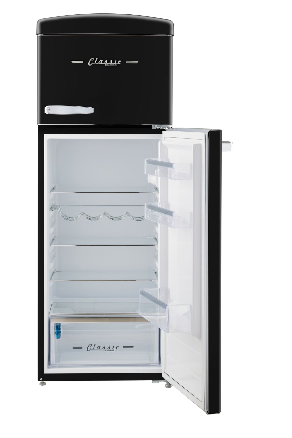 Unique Appliances - 21 in. Wide Classic Retro 7.5cu.ft Compact Top Freezer Refrigerator - Matte Black