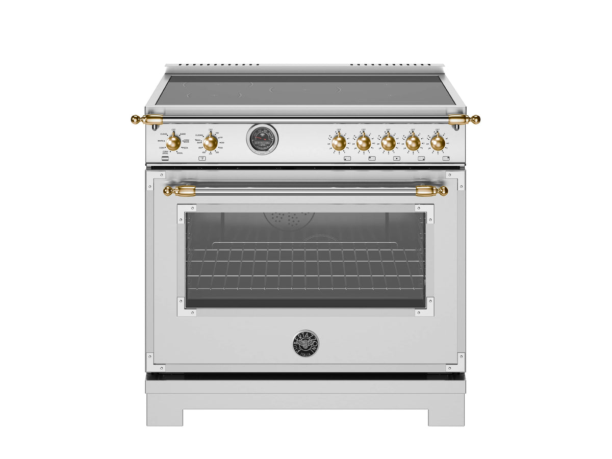 Bertazzoni - 36" Heritage Series Induction Range - /Gold - Stainless Steel