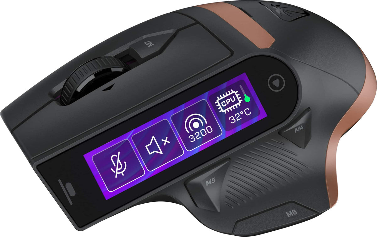 Turtle Beach - Command Series MC7 Advanced Wireless Touchscreen Optical Gaming Mouse for Windows 10/11 PC - Wireless - Black