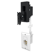 Sanus - Tilt & Swivel Speaker Wall Mount & Power Kit - Black