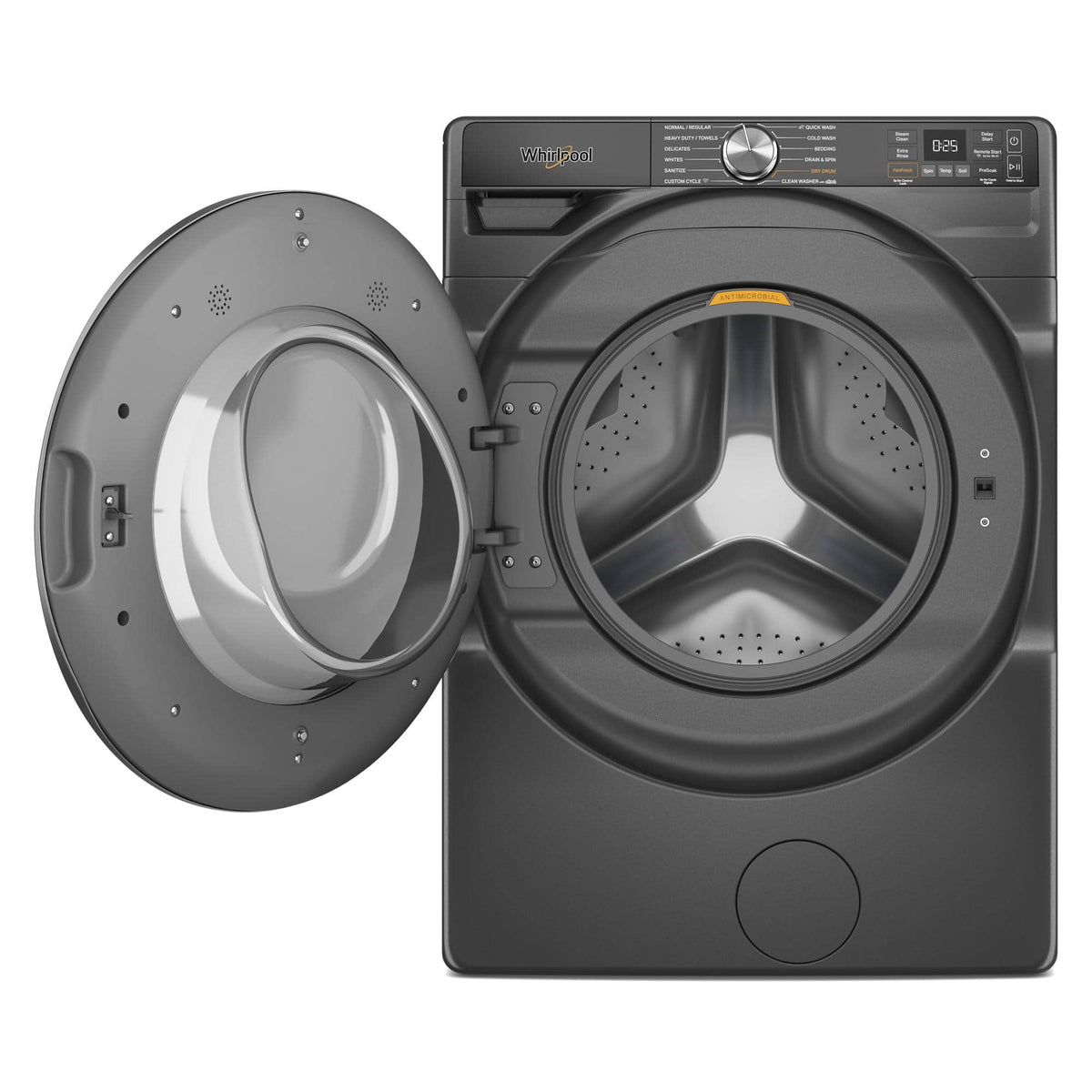 Whirlpool - 5.0 Cu. Ft. High Efficiency Smart Front Load Washer with FreshFlow Vent System - Volcano Black