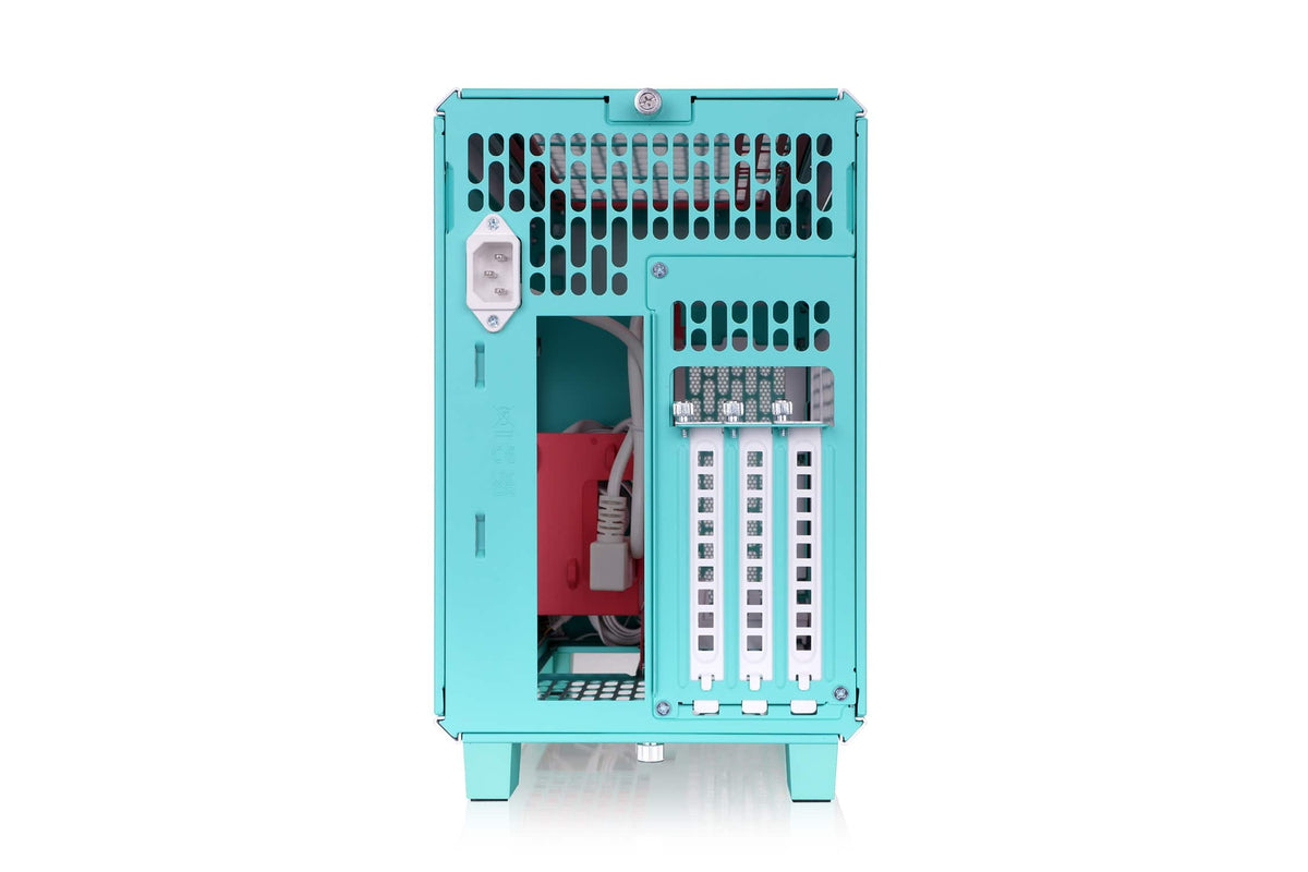 Thermaltake - TR100 SFF mITX Mini Tower PC Case with PCIe 4.0 Riser Cable Included - Mint Strawberry