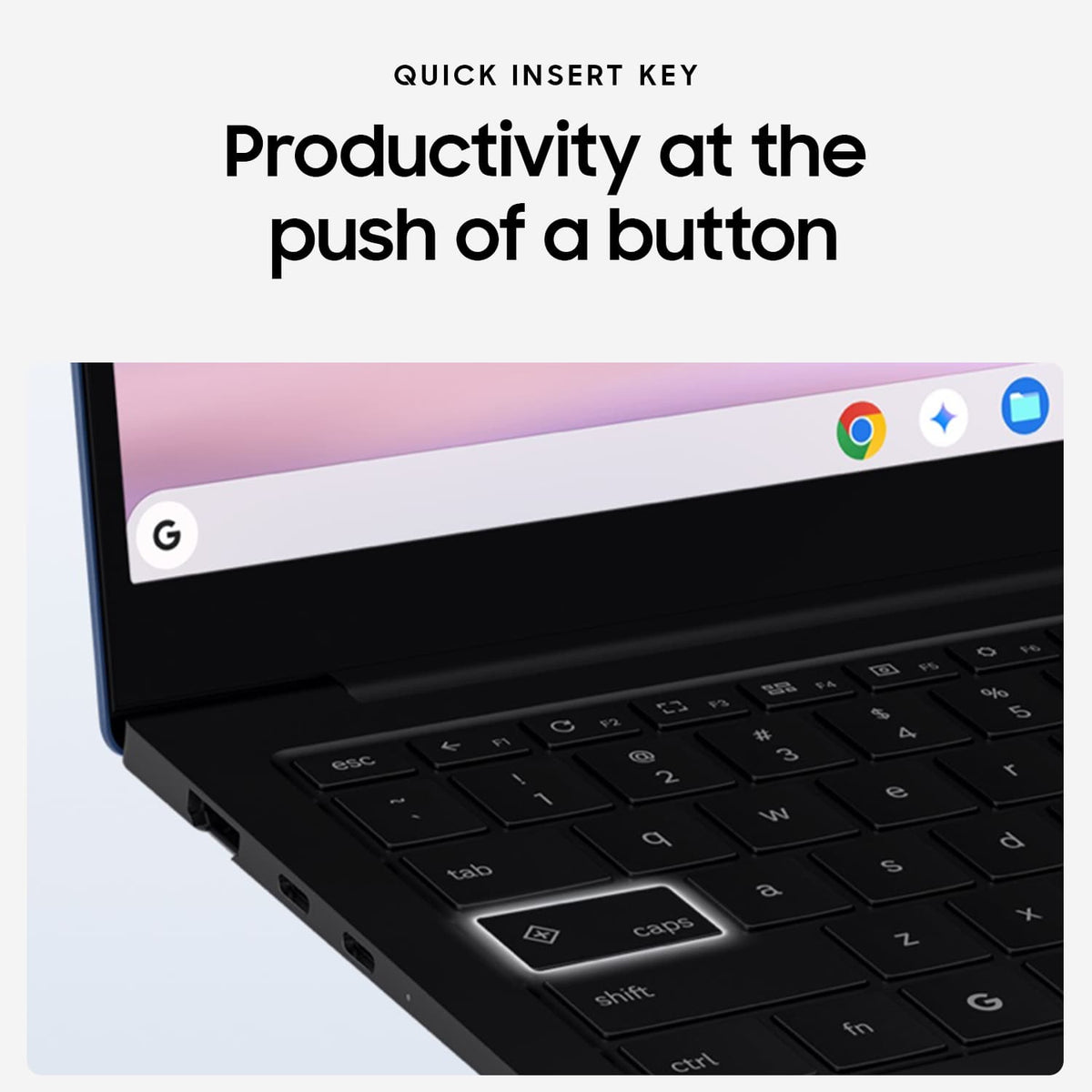 Samsung - Galaxy Chromebook Plus 15.6” with Google AI - AMOLED display – Intel Core 3 – 8GB Memory – 256GB Storage - Neptune Blue