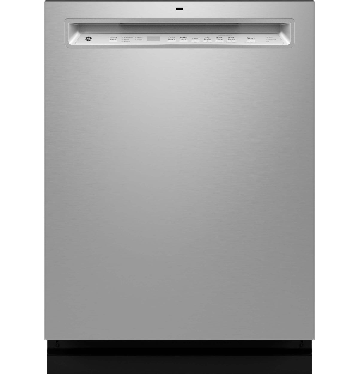 GE - 24" Front Control Built-In Stainless Steel Tub Dishwasher with 3rd Rack, Sanitize Cycle and 47 dBA - Stainless Steel