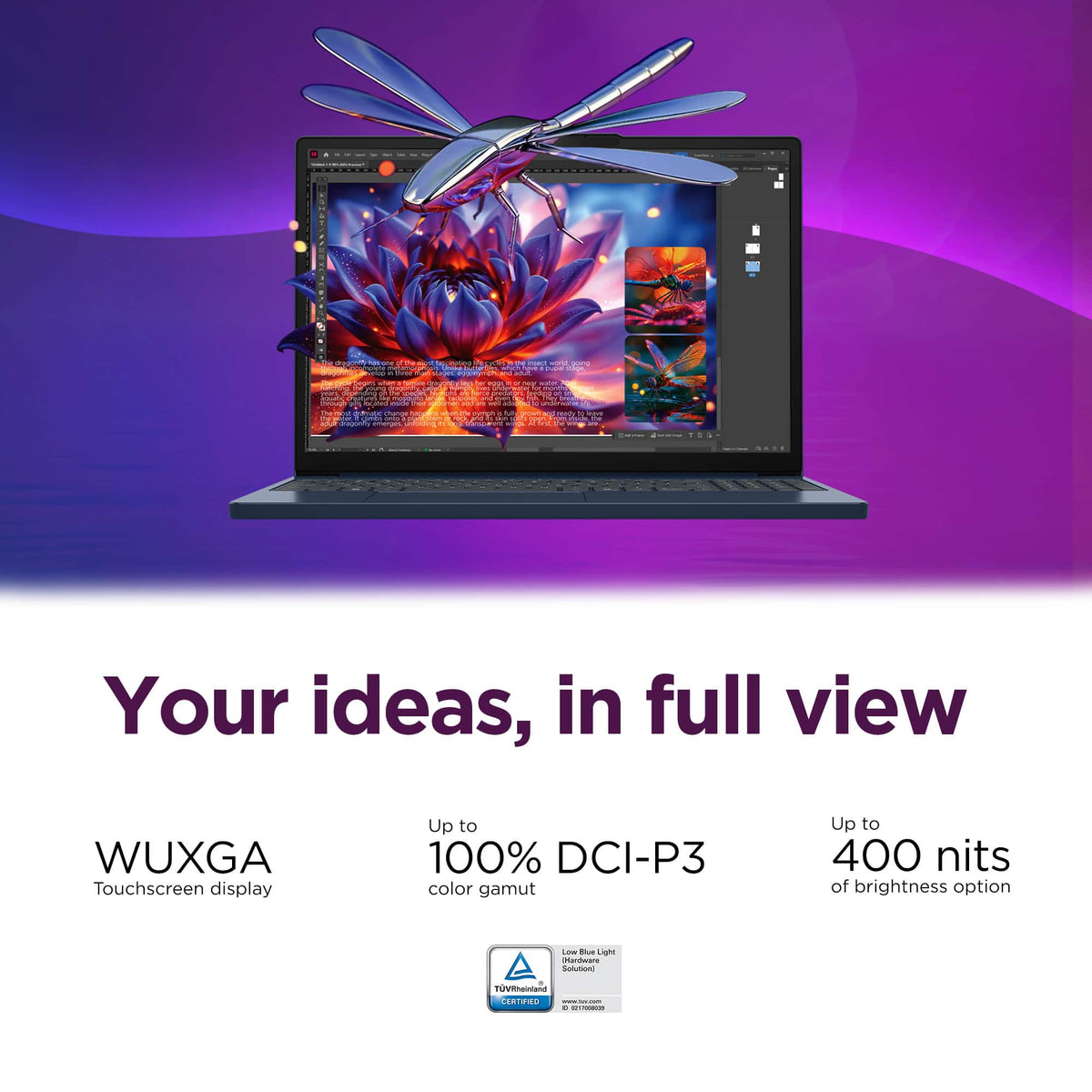 Lenovo - IdeaPad Slim 3i 15.3" 2k Touchscreen Laptop - Core 5 Processor 320 2026 - 8GB Memory - 256GB Storage - Cosmic Blue