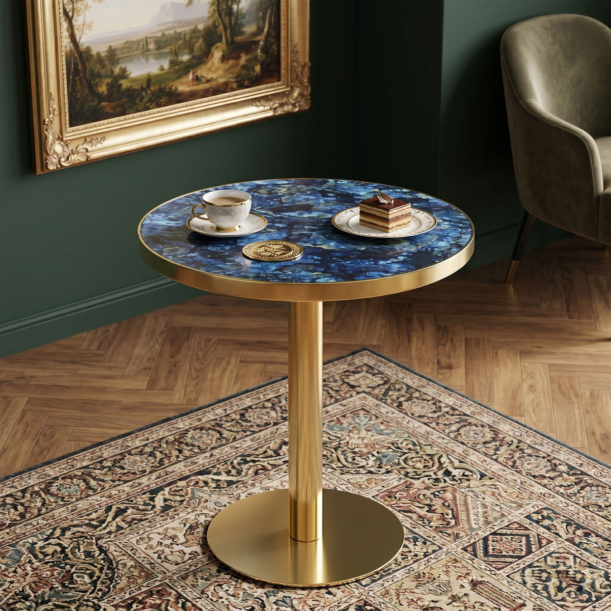 Mesa de bistró redonda moderna