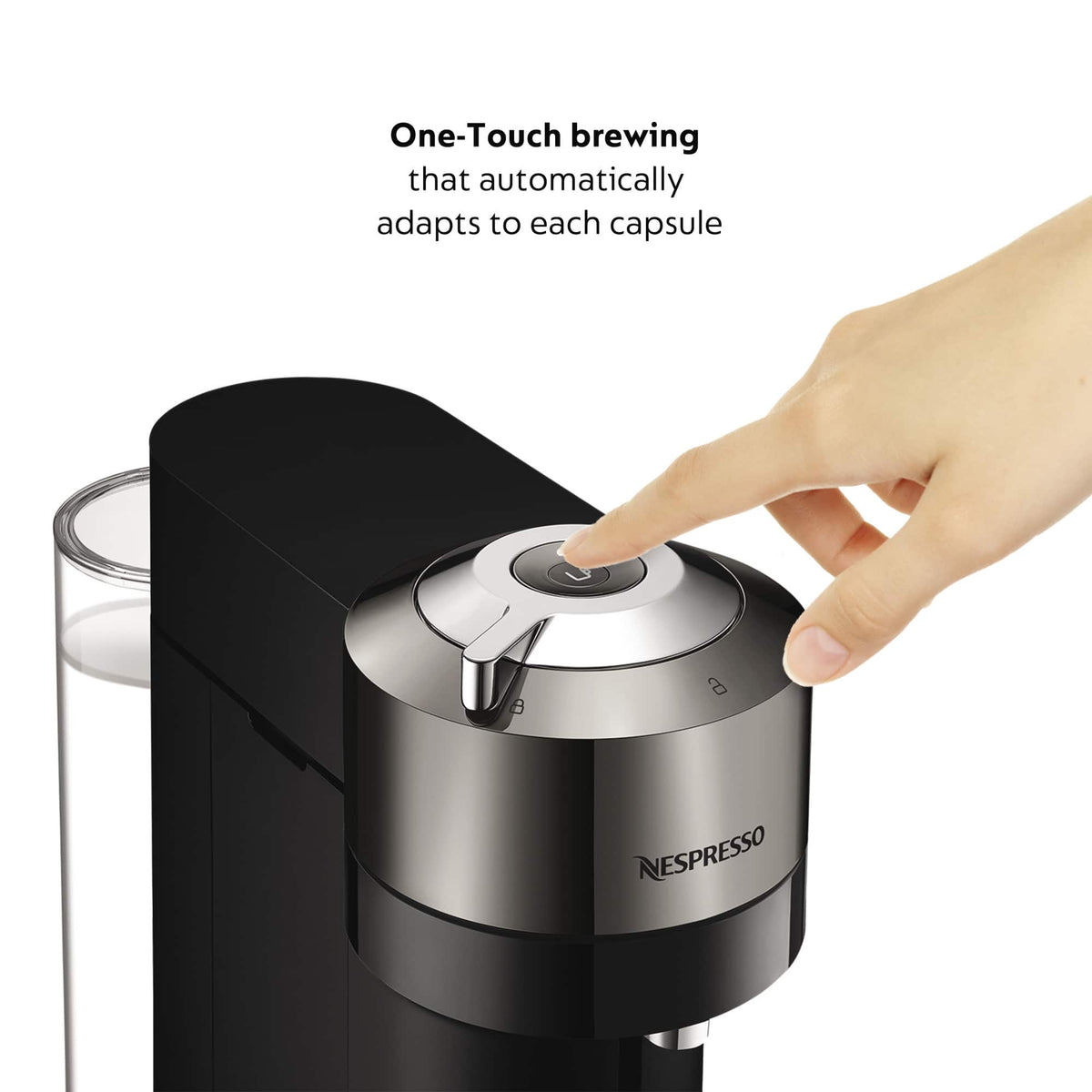 Nespresso - Vertuo Next Deluxe Bundle by Breville - Dark Chrome