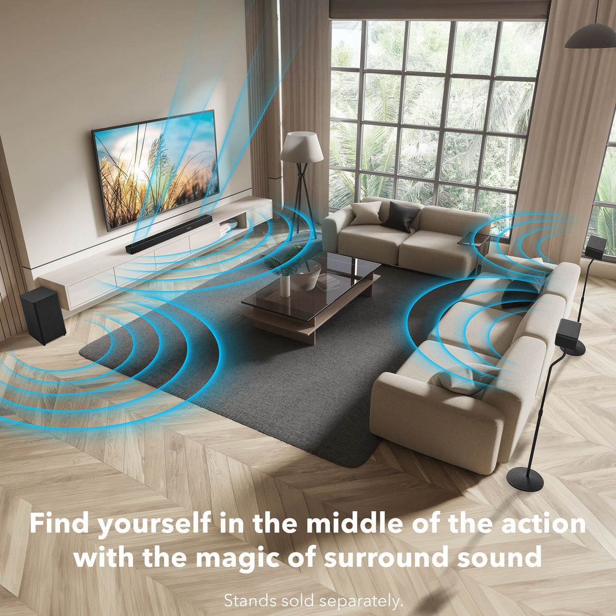 Insignia™ - 5.1.2 Channel Home Theater Soundbar with Wireless Subwoofer and Rear Speakers, Dolby Atmos, DTS:X, Bluetooth - Black