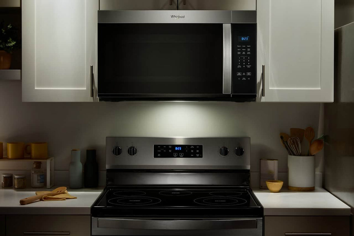 Whirlpool - 1.7 Cu. Ft. Over-the-Range Microwave with 1000-Watts Cooking Power - Stainless Steel