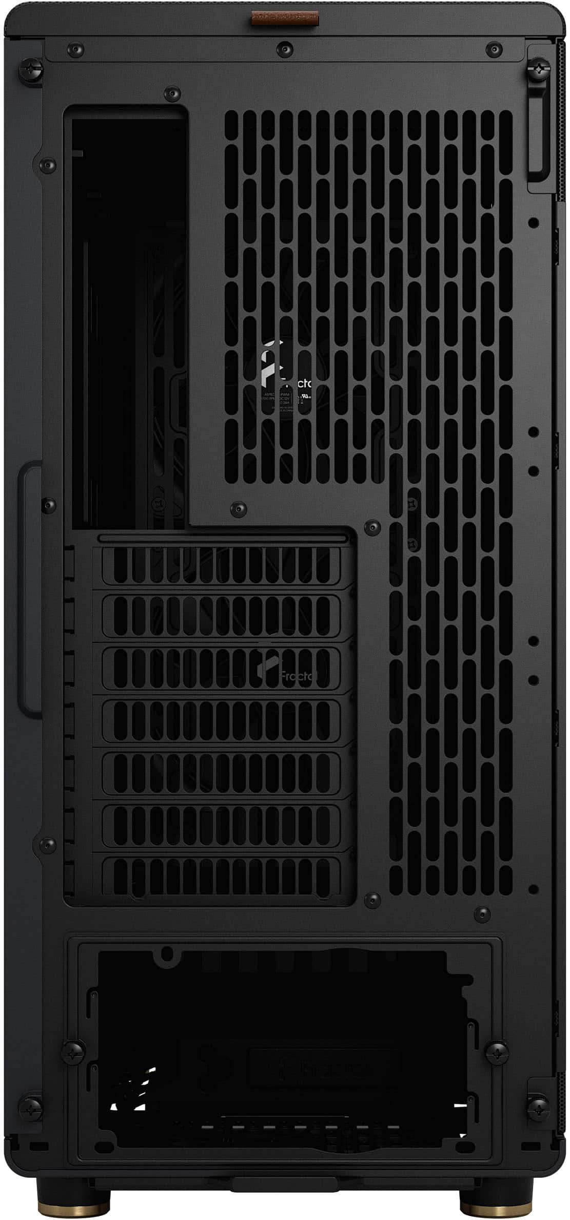 Fractal Design - North Charcoal Black with Walnut Front and Mesh Side Panel Mid-Tower PC Case - Black