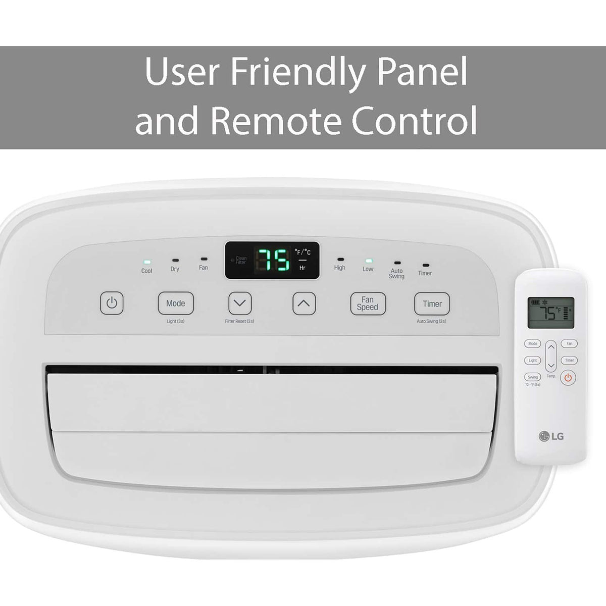 LG - 250 Sq. Ft. 6,000 BTU DOE Portable Air Conditioner - White