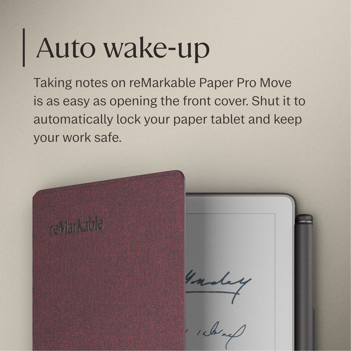 reMarkable - Paper Pro Move - Mosaic weave Book Folio for your 7.3'' paper tablet - Burgundy