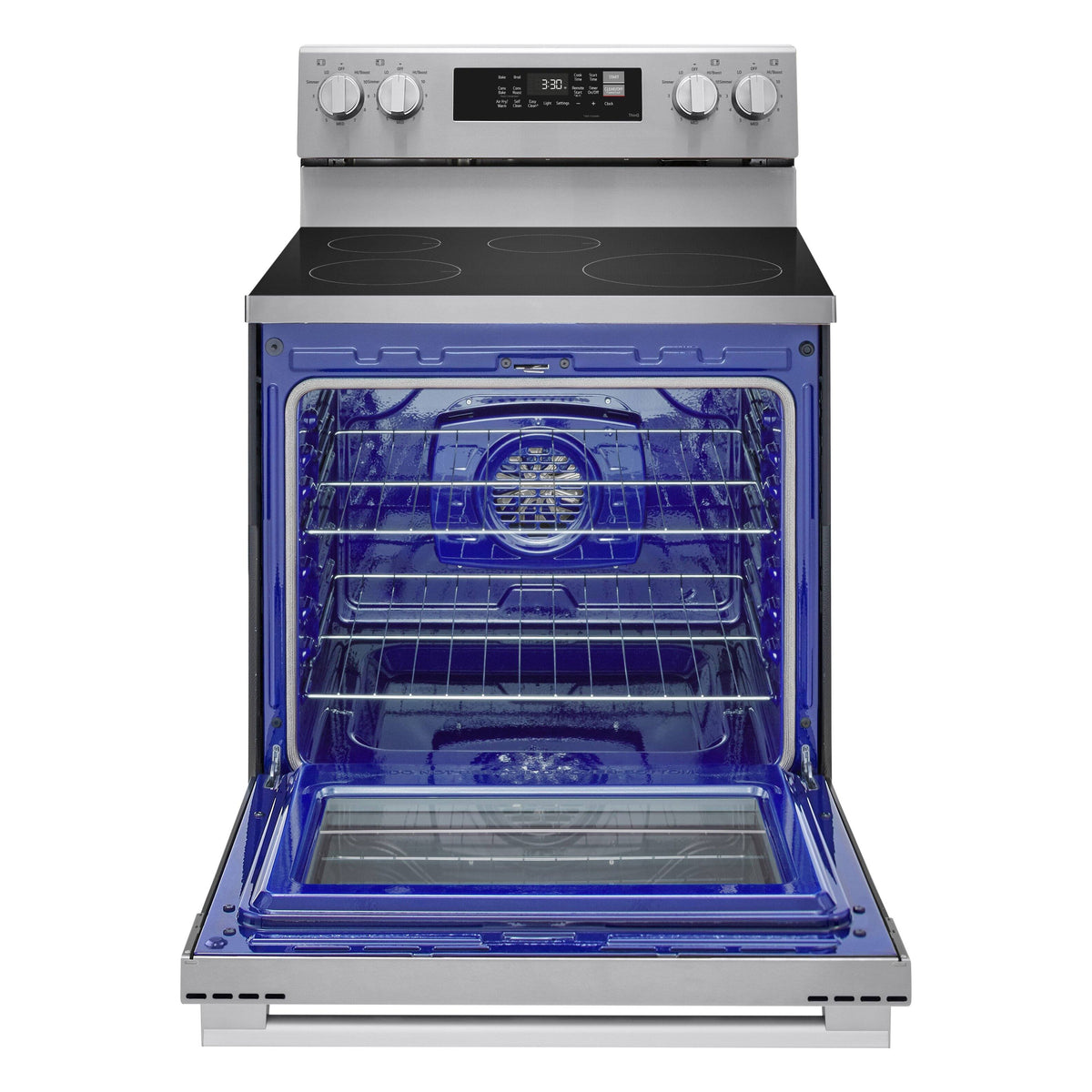 LG - 30-in 6.3 Cu. Ft. Freestanding Electric Induction True Convection Smart Range with 4 Elements, Air Fry and EasyClean - Stainless Steel