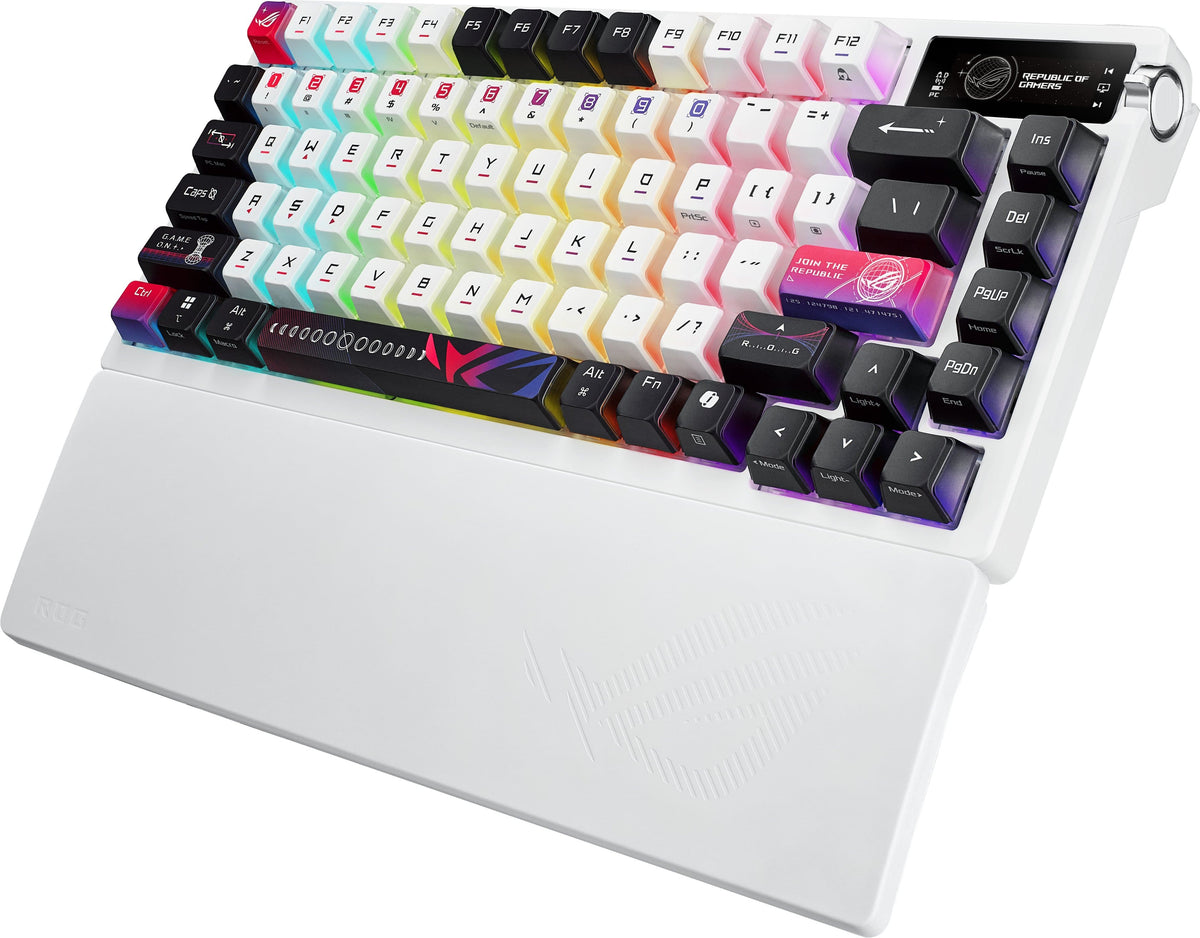 ASUS - ROG Azoth X 75% Wireless Mechanical RGB Gaming Keyboard with Hot-Swappable ROG NX Snow Switches - White