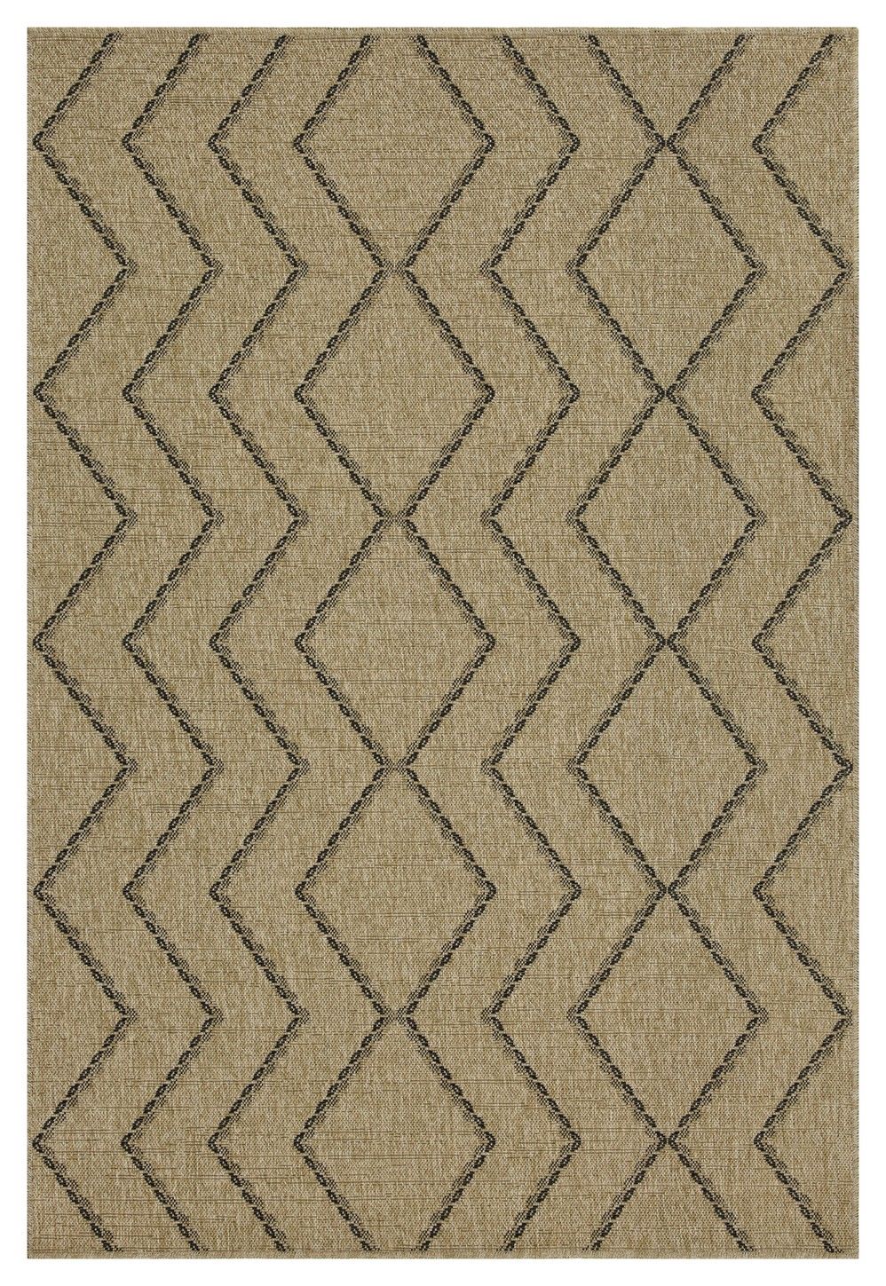 Earth - 5'3" X 7'3" Indoor, Outdoor Area Rug - Black, Natural