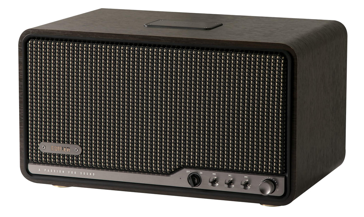Edifier - S300 Tabletop Wireless Speaker (Each) - Black Walnut
