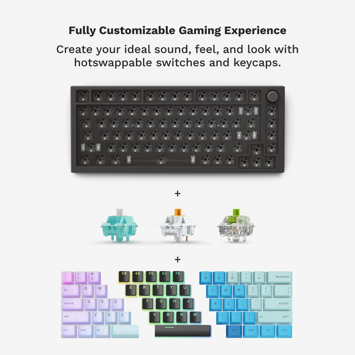 Glorious - GMMK PRO Prebuilt 75% Wired Mechanical Keyboard - Black
