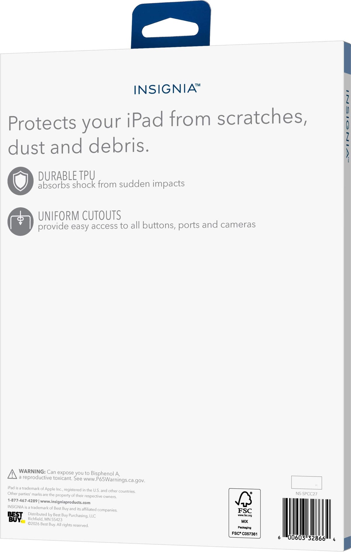 Insignia™ - Case for iPad A16 and iPad (10th Generation) - Clear