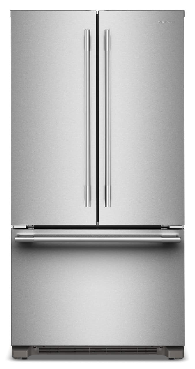 KitchenAid - 36 in. wide 22 cu. ft. Counter-Depth French Door Refrigerator with Internal Water Dispenser - Stainless Steel