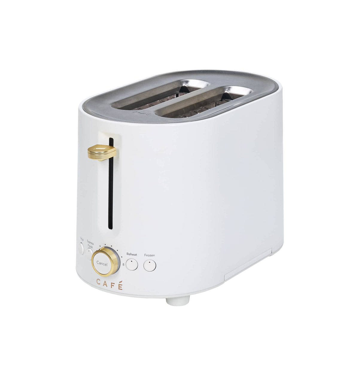 Café - Express Finish 2-Slice Toaster with Extra Wide Slots and 4 Preset Toasting Functions - Matte White