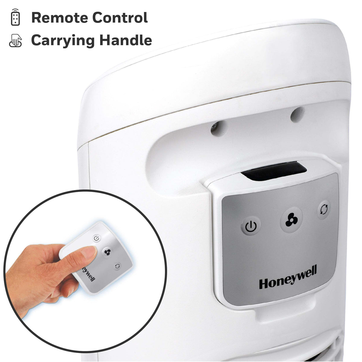 Honeywell - QuietSet 5-Speed Oscillating Tower Fan HYF260W - White
