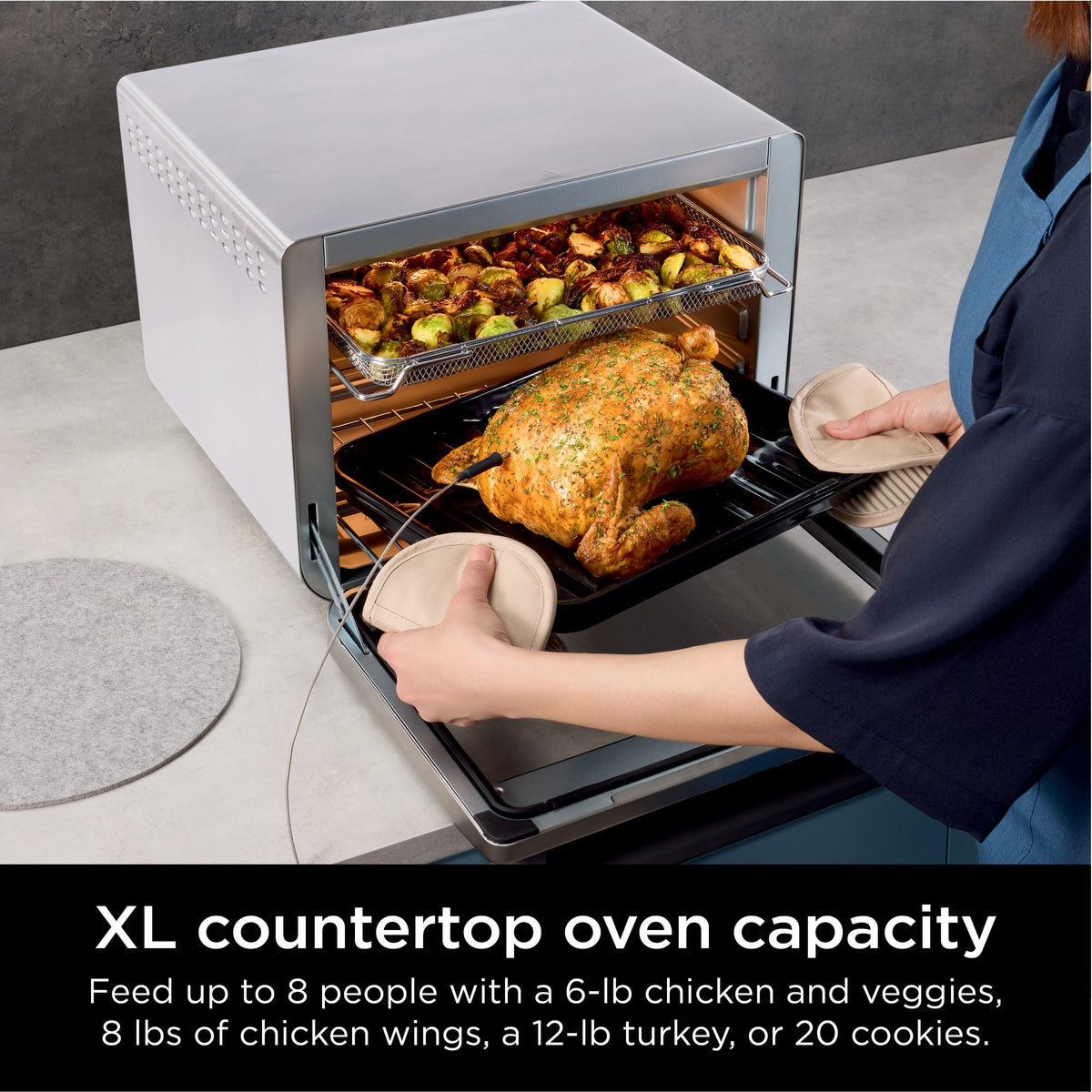 Ninja - Prestige Smart XL Air Fryer & Countertop Oven + Pro Cook - Stainless Steel