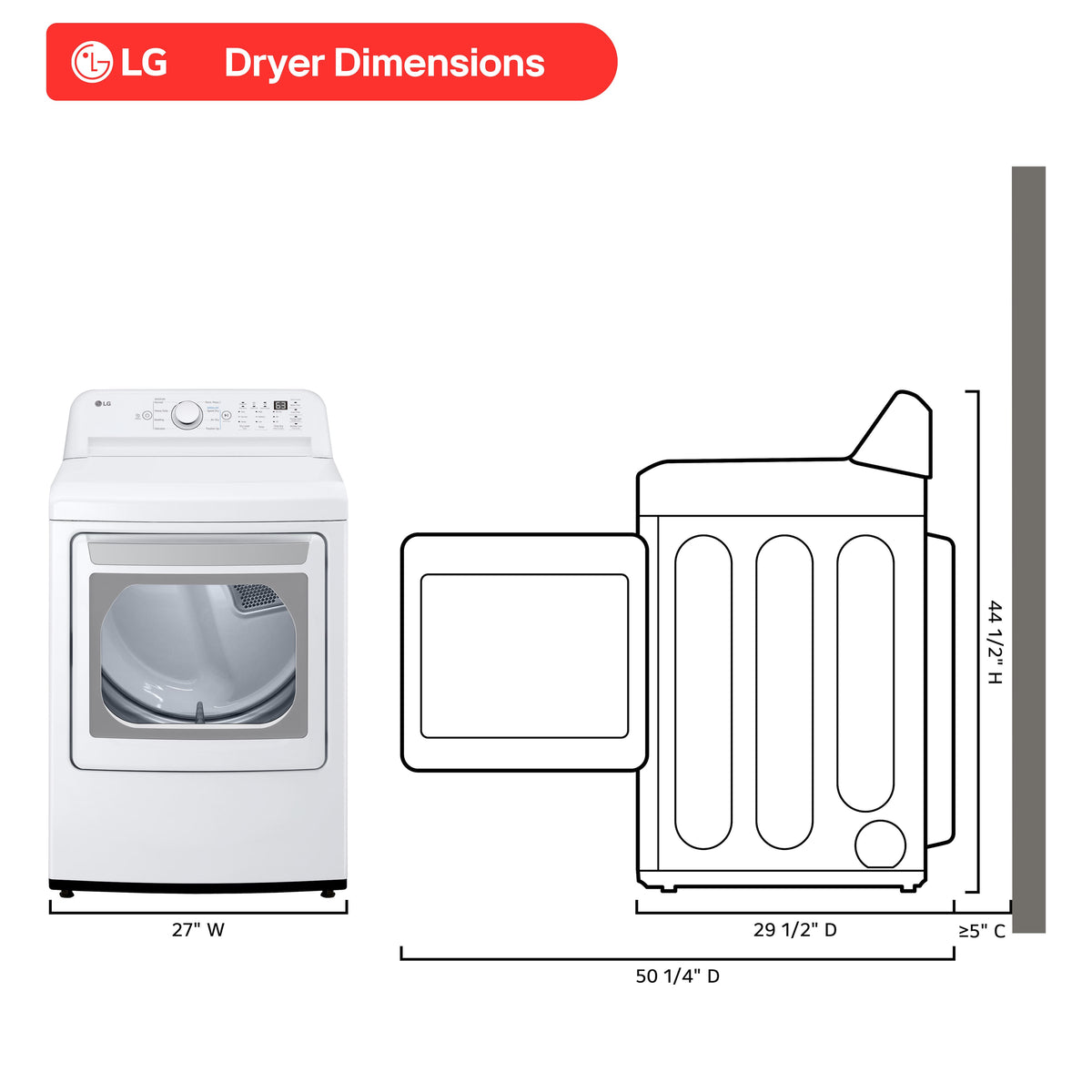 LG - 7.3 Cu. Ft. Ultra Large Rear Control Electric Dryer with Sensor Dry and LoDecibel Quiet Operation - White