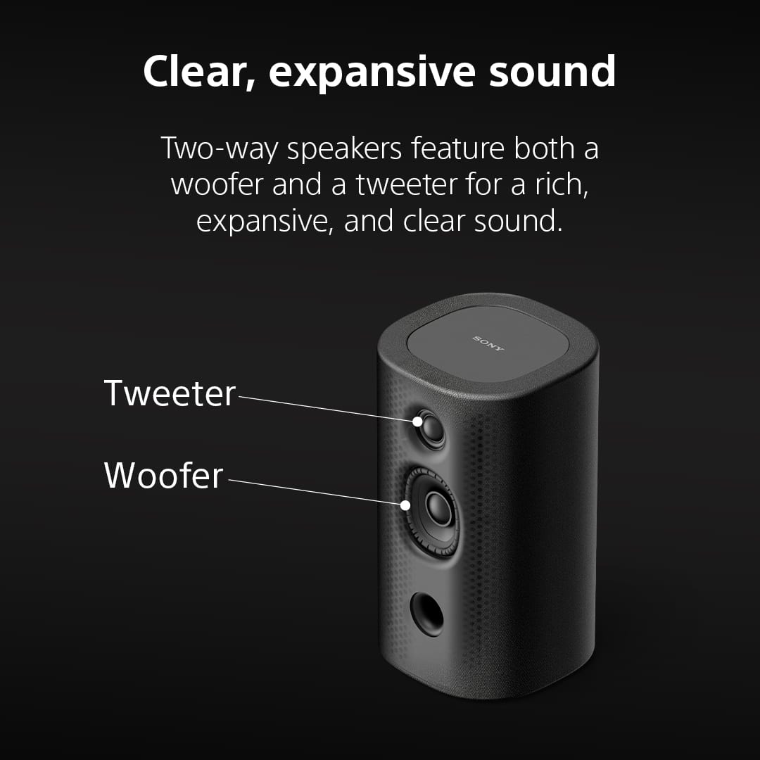 Sony - BRAVIA Theater Rear 8 wireless rear speakers 2025 - Black