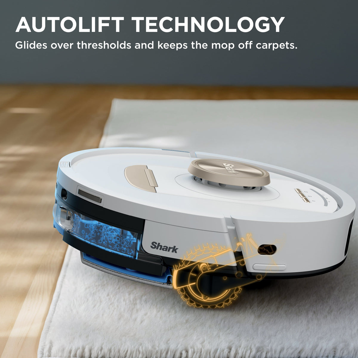 Shark - Stratos 2-in-1 Robot Vacuum & Mop With 25+ Hands-Free Features & NeverTouch Self-Cleaning Base - White