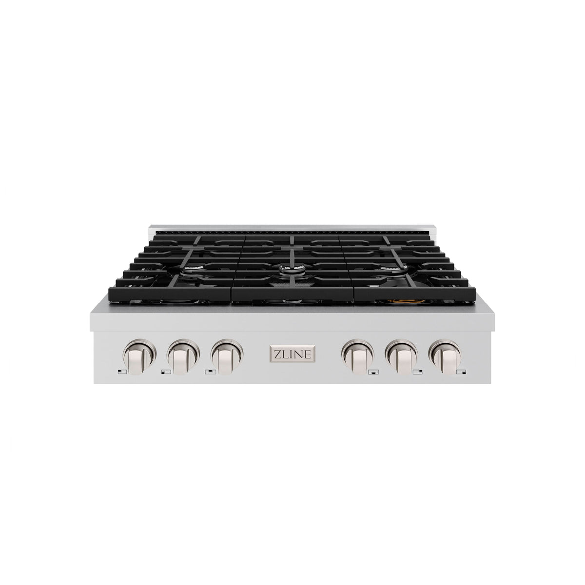 ZLINE - 36 in. Wide 6 Burner Paramount Gas Rangetop withPorcelain Cooktop (SRT36) - Stainless Steel