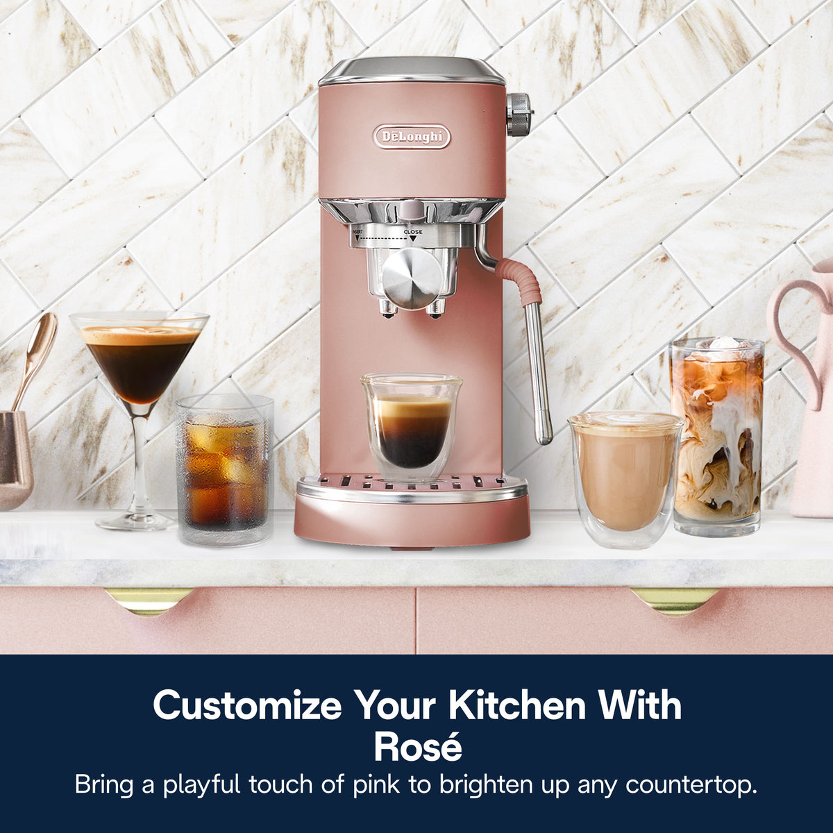 De'Longhi - Dedica Duo Espresso Machine - Rose