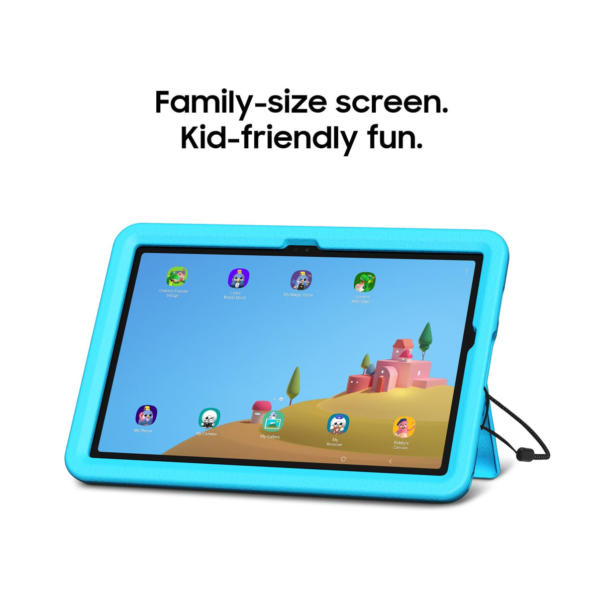 Samsung - Galaxy Tab A9+ Kids Edition 11" 64GB with Puffy Cover - Wi-Fi - Blue