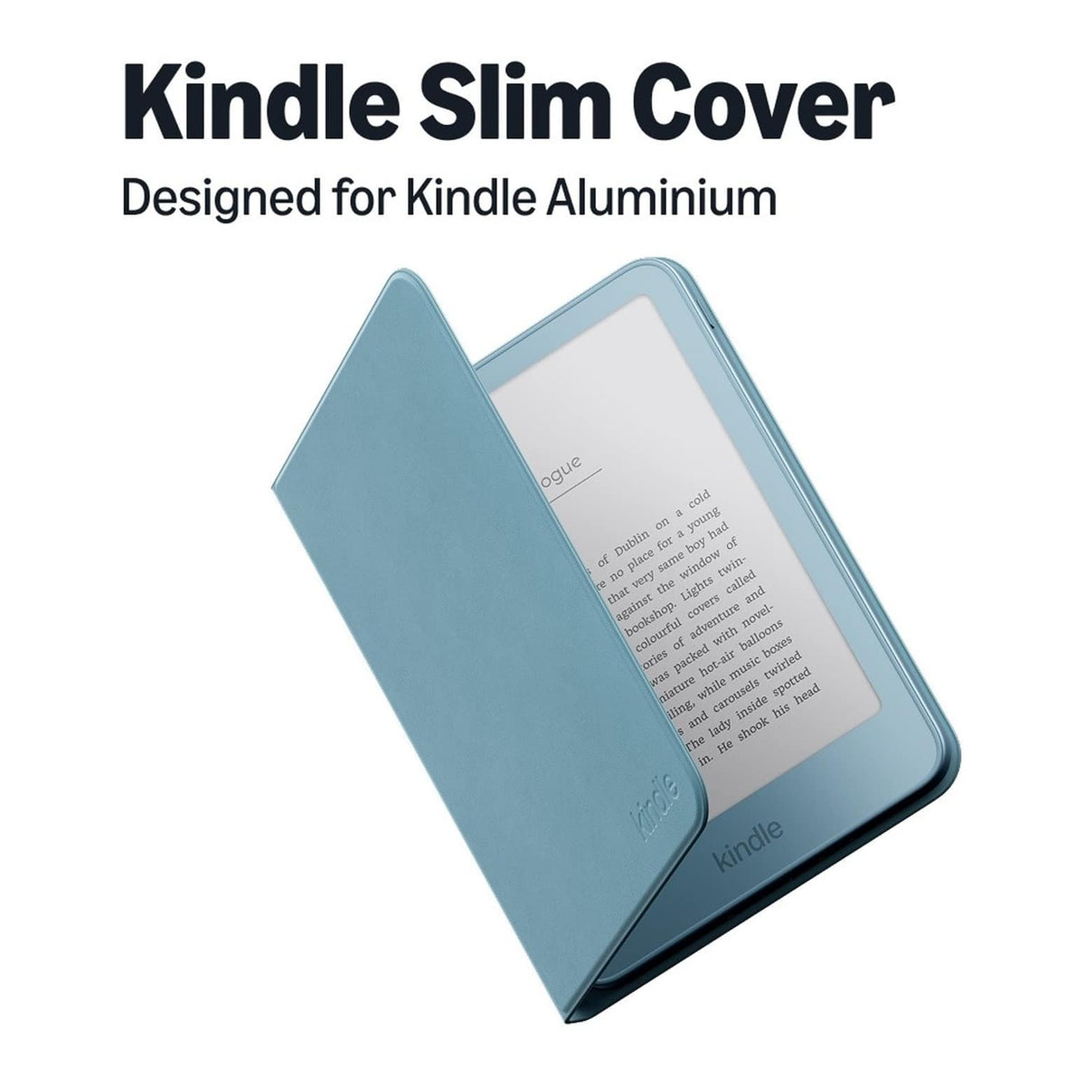 All-New Amazon Kindle Aluminum Slim Cover w/ Magnetic Attach, Lightweight, Foldable Protective Case, Plant-Based Leather - Alpine Sky