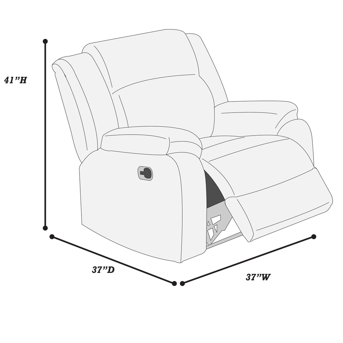 Sillón reclinable para sala de estar
