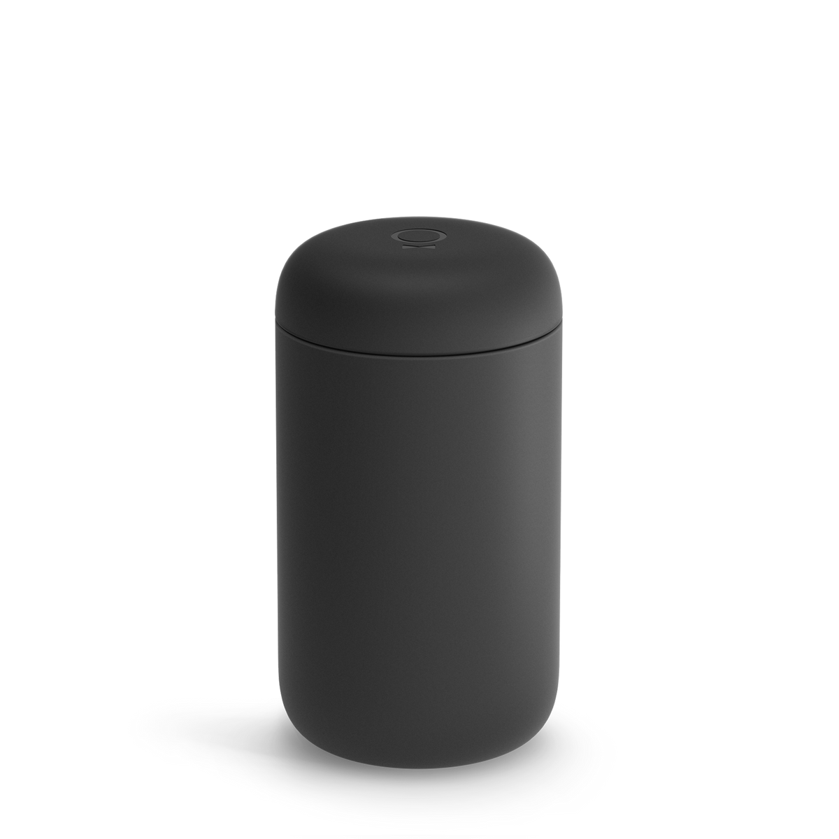 Fellow - Carter Wide Mug made of 18/8 stainless steel, with a BPA-free plastic lid, & inner ceramic coating, 16oz - Matte Black