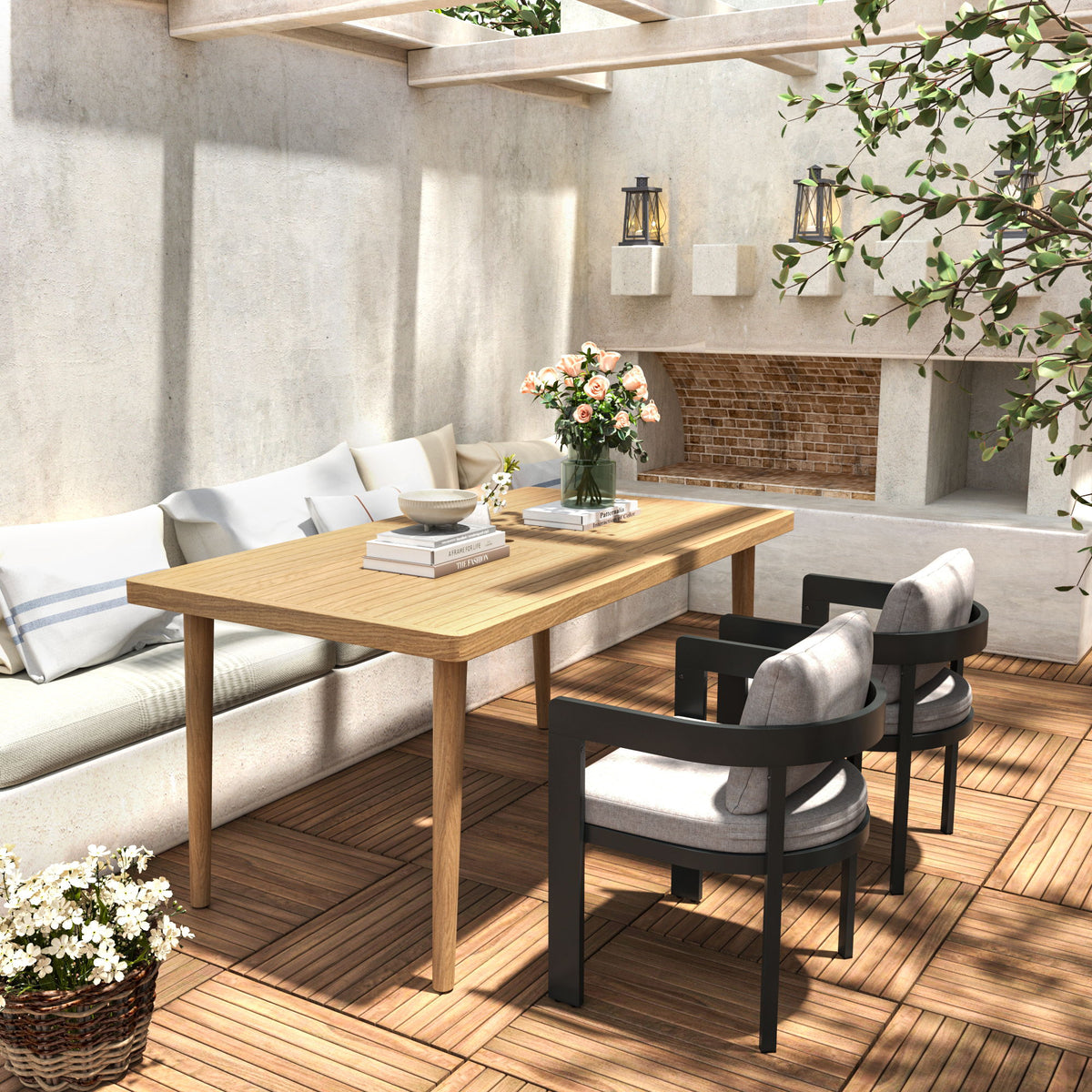 Elko Janiyah - Outdoor Patio Dining Set Dining Chairs And Dining Table