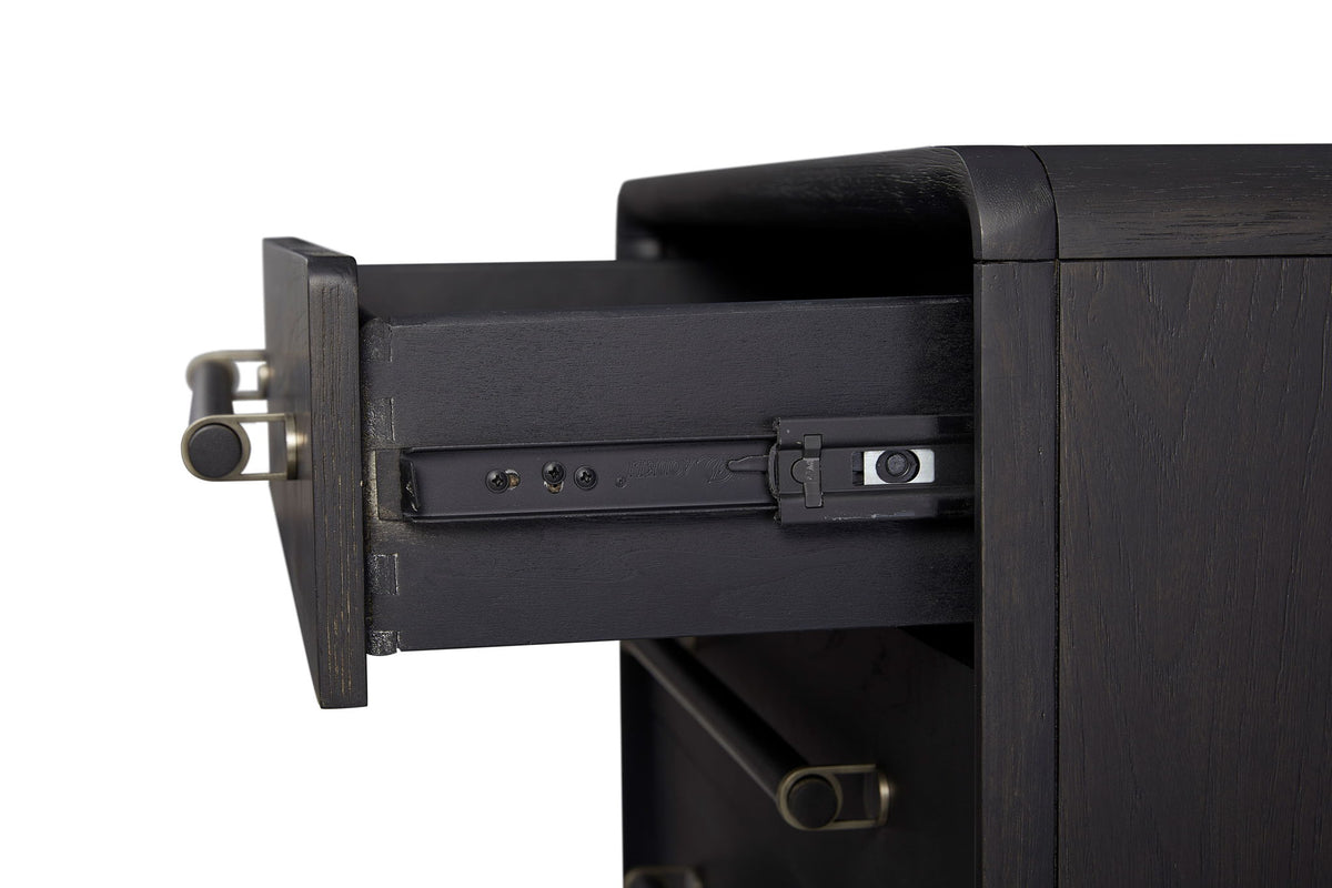 3 Drawer Nightstand With USB - Black