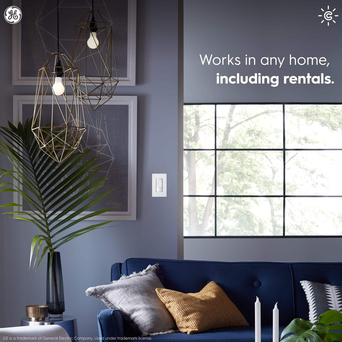 Cync - Smart Dimmer + Tones Control Switch, Wire-Free, Bluetooth - White